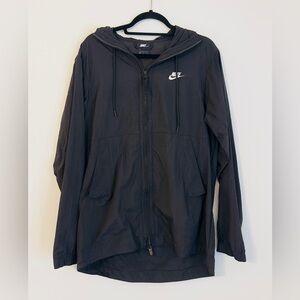 Nike Black Full Zip Hooded Windbreaker Jacket